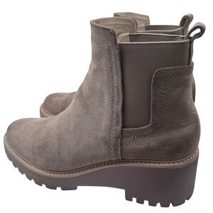 Dolce Vita Haily Women's Tan Suede Pull-On Platform Ankle Boots - Size 9.5